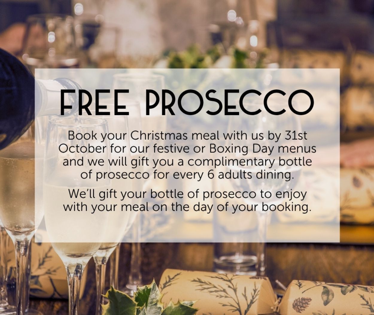 Free Prosecco Book Early
